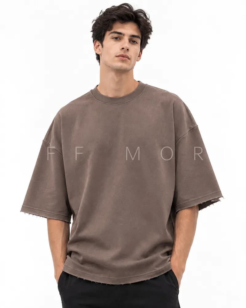 تیشرت سه نخ باکسی ساده زارا | کد: 1038 — تصویر ۵
