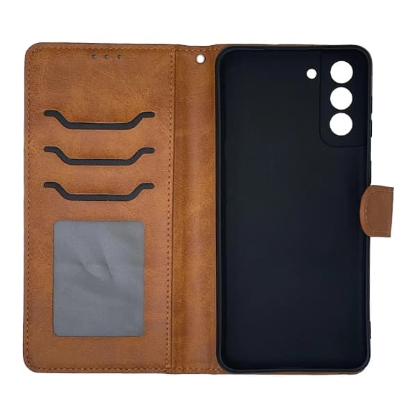 کیف چرمی کلاسوری سامسونگ S21 Plus بند دار — تصویر ۴