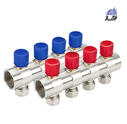 نیوکلکتور کوپلی همراه با شیر تنظیم (دسته آبی و قرمز) نیوپایپ