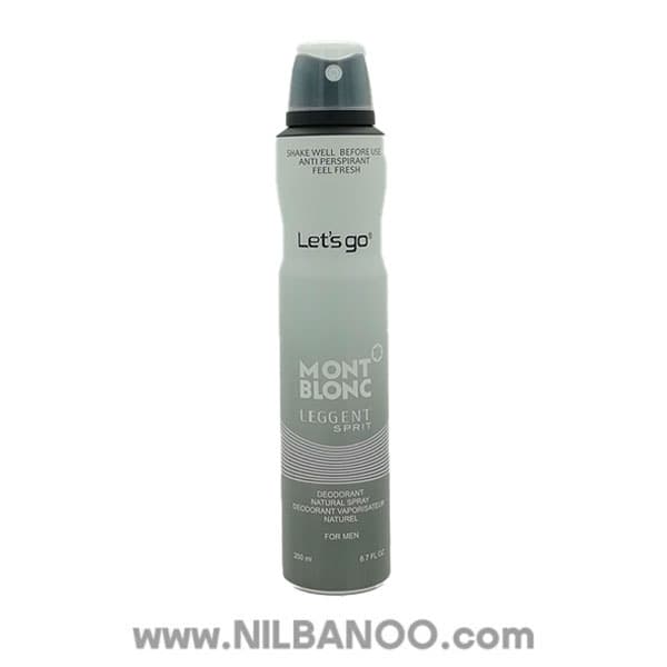 اسپری بدن مردانه لتس گو مدل Mont Blanc حجم 200 میل
