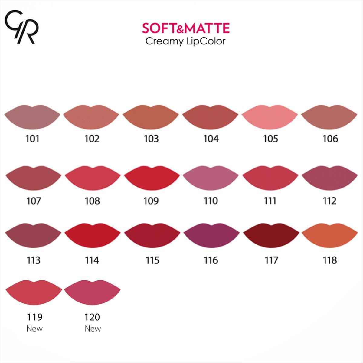 رژ لب مایع گلدن رز مدل Soft & Matte Creamy شماره 108 — تصویر ۷