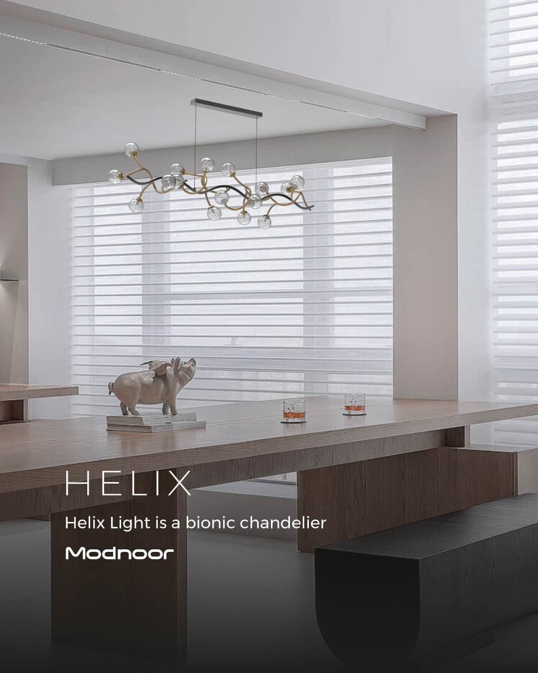 لوستر هلیکس لایت خطی – Helix Light — تصویر ۳
