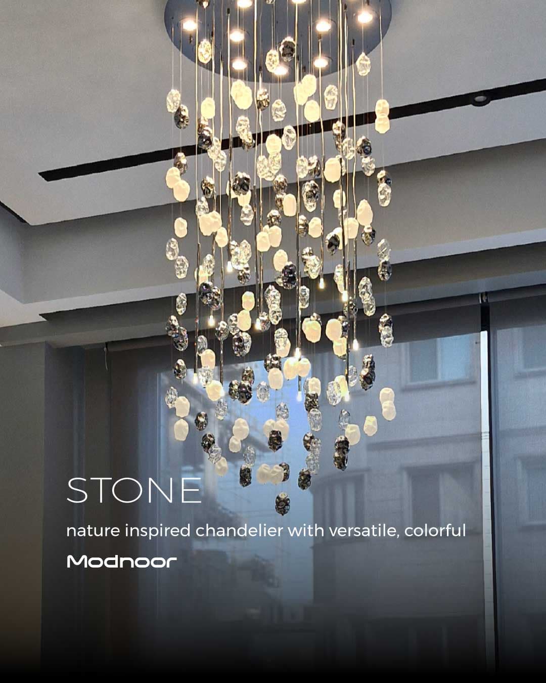 لوستر مدرن استون لایت – Stone Light (صفحه گرد) — تصویر ۵