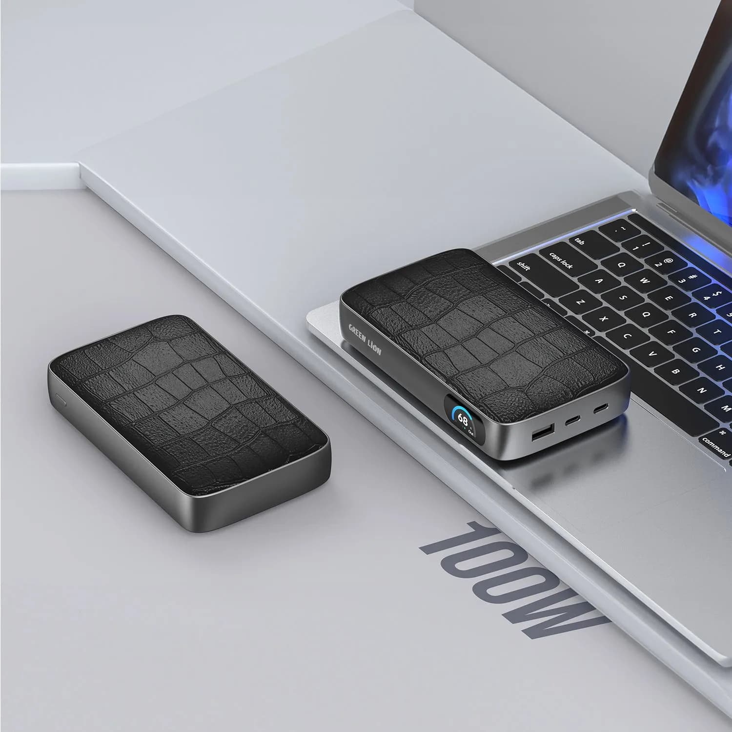 پاوربانک گرین لاین Valmont 20000mAh مدل GNVLM20KPBBK | شارژ سریع PD 100W — تصویر ۲