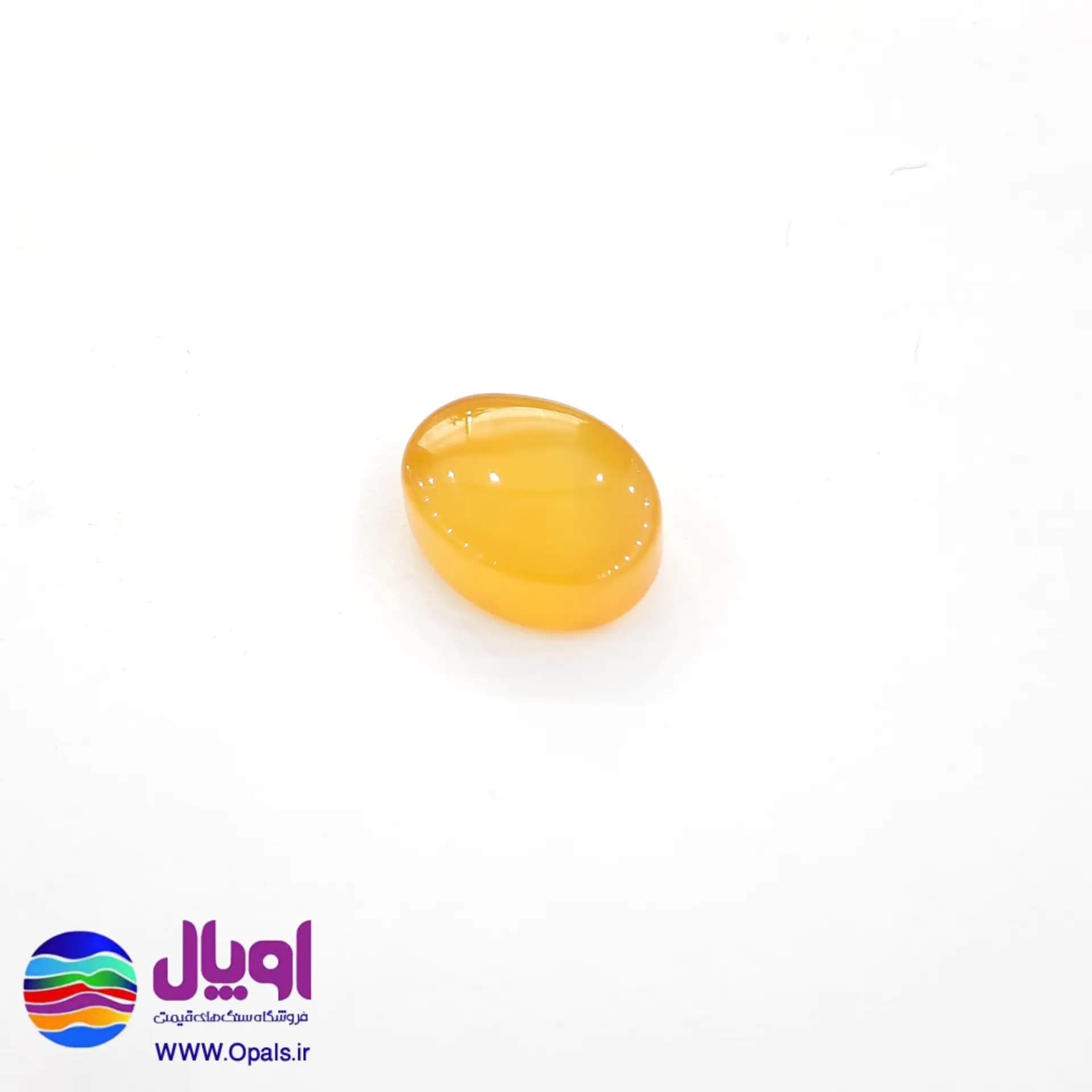نگین عقیق زرد بیضی 5 گرم