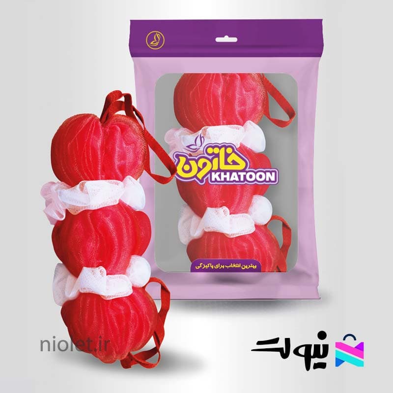 لیف حمام توری دار پشت کمری خاتون