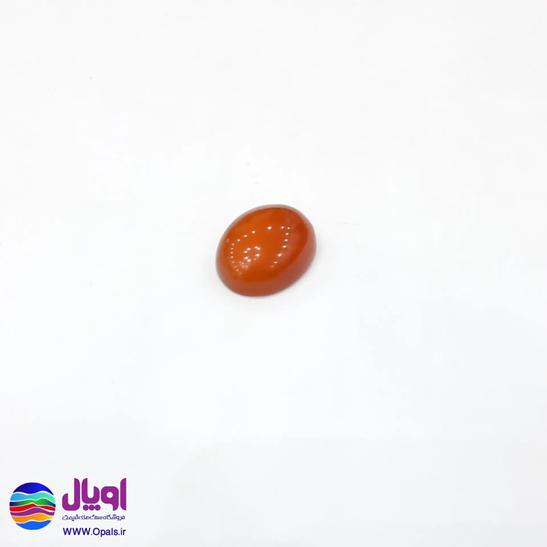 نگین عقیق نارنجی بیضی 3.51 گرم