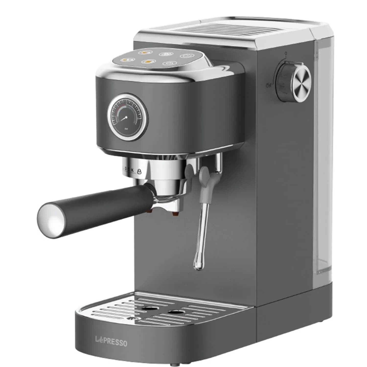 اسپرسوساز گرم و سرد لپرسو مدل LPCFFTEM0072GY | LePresso Hot & Cold Espresso Maker with Steam Wand & Pressure Gauge