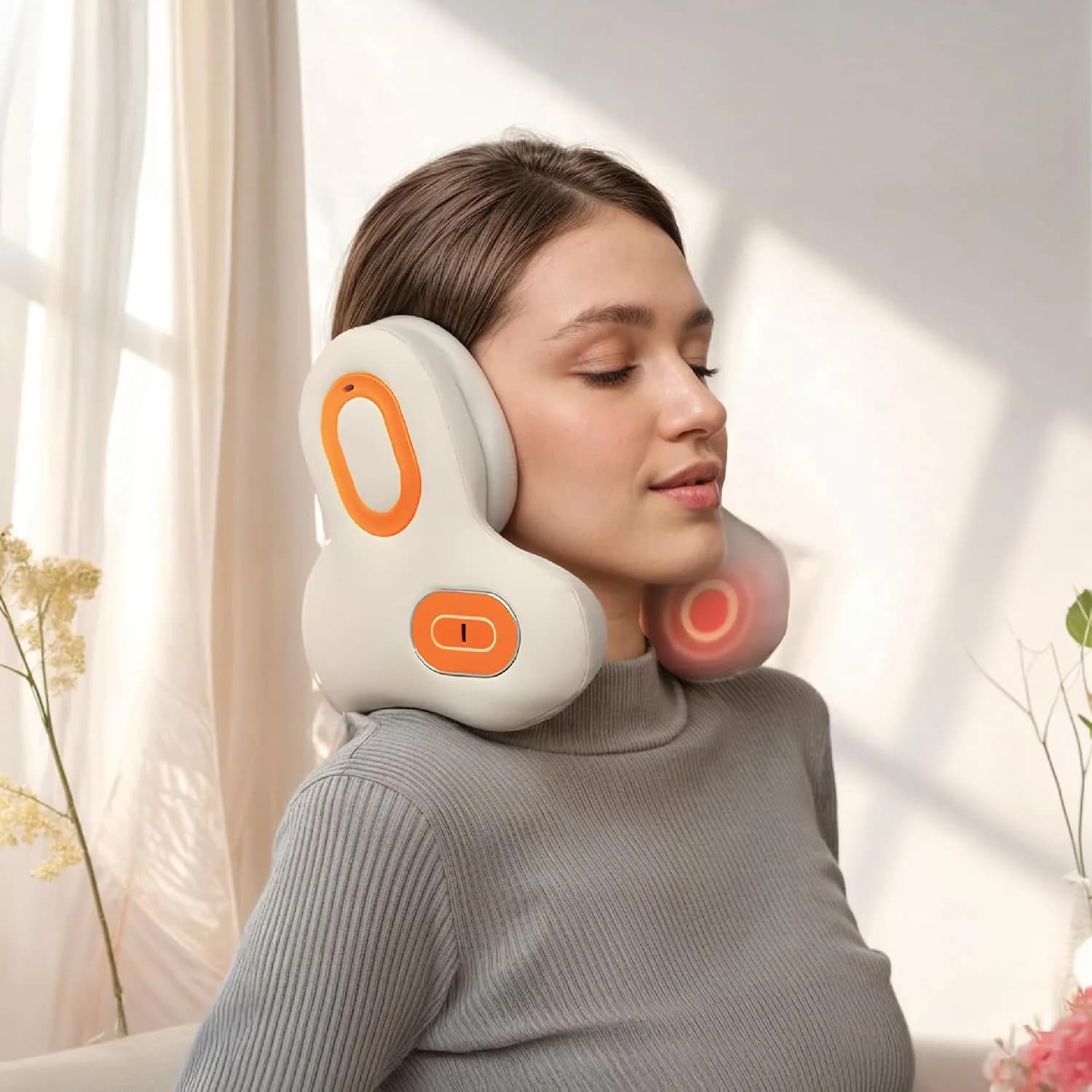 بالش و ماساژور گردن پرودو ZenComfort Neck Pillow | مدل PD-LFST121 — تصویر ۳