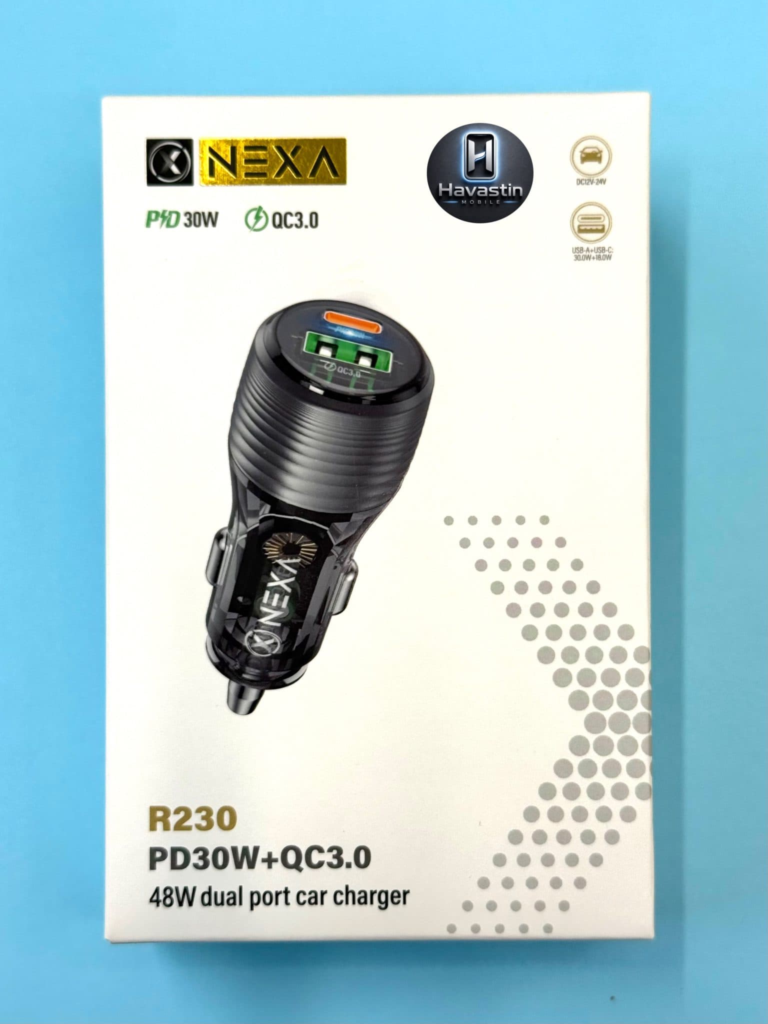 شارژر فندکی 48 وات دو پورت نکسا (NEXA) مدل R230 — تصویر ۳