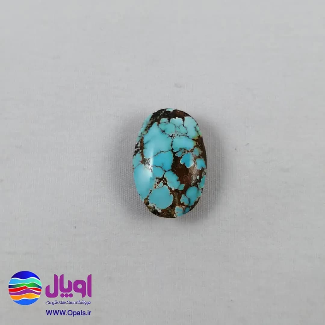 نگین فیروزه نیشابور شجری بیضی 1.90 گرم