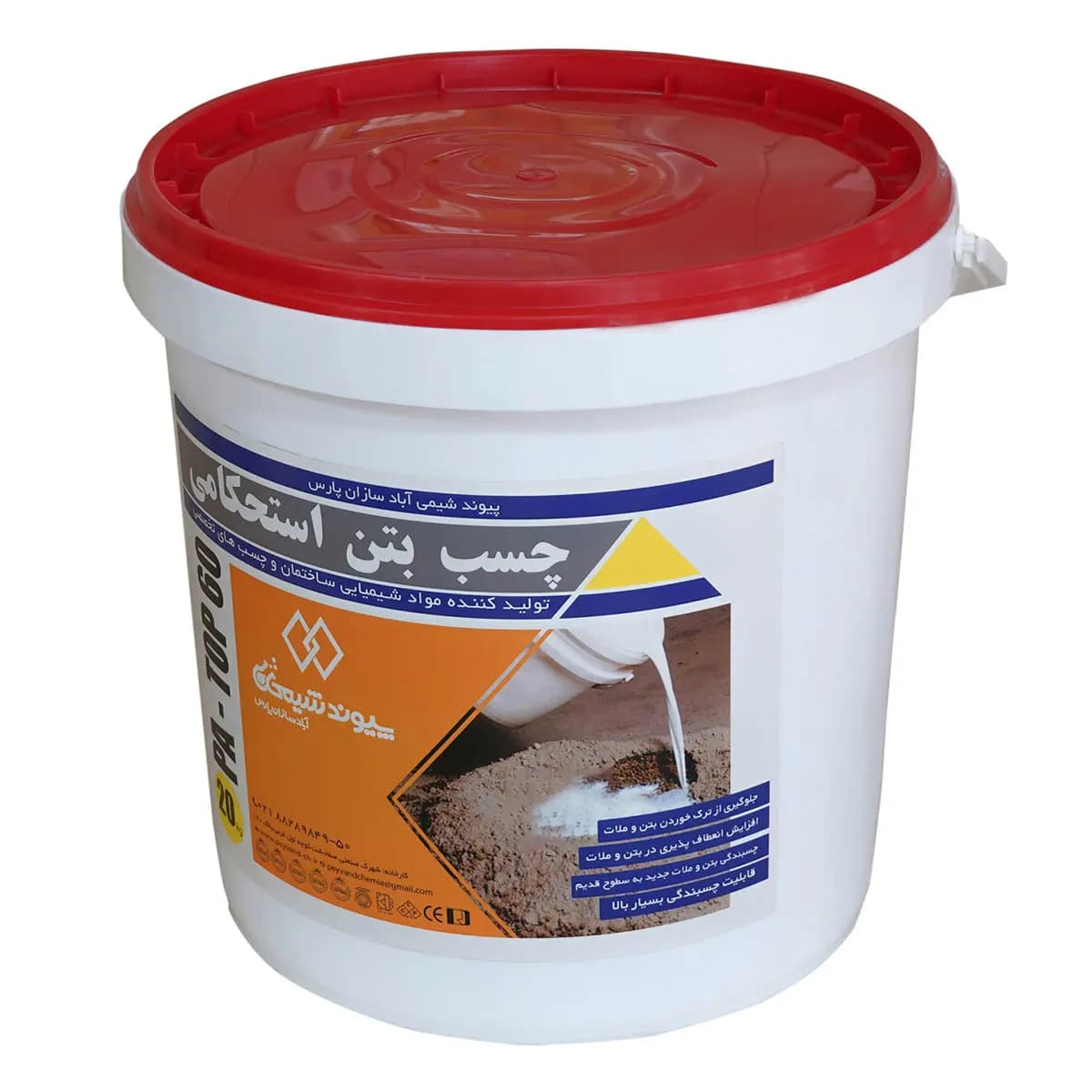 چسب بتن استحکامی (ممتاز) مدل (PA TOP 60 (8 KG — تصویر ۲