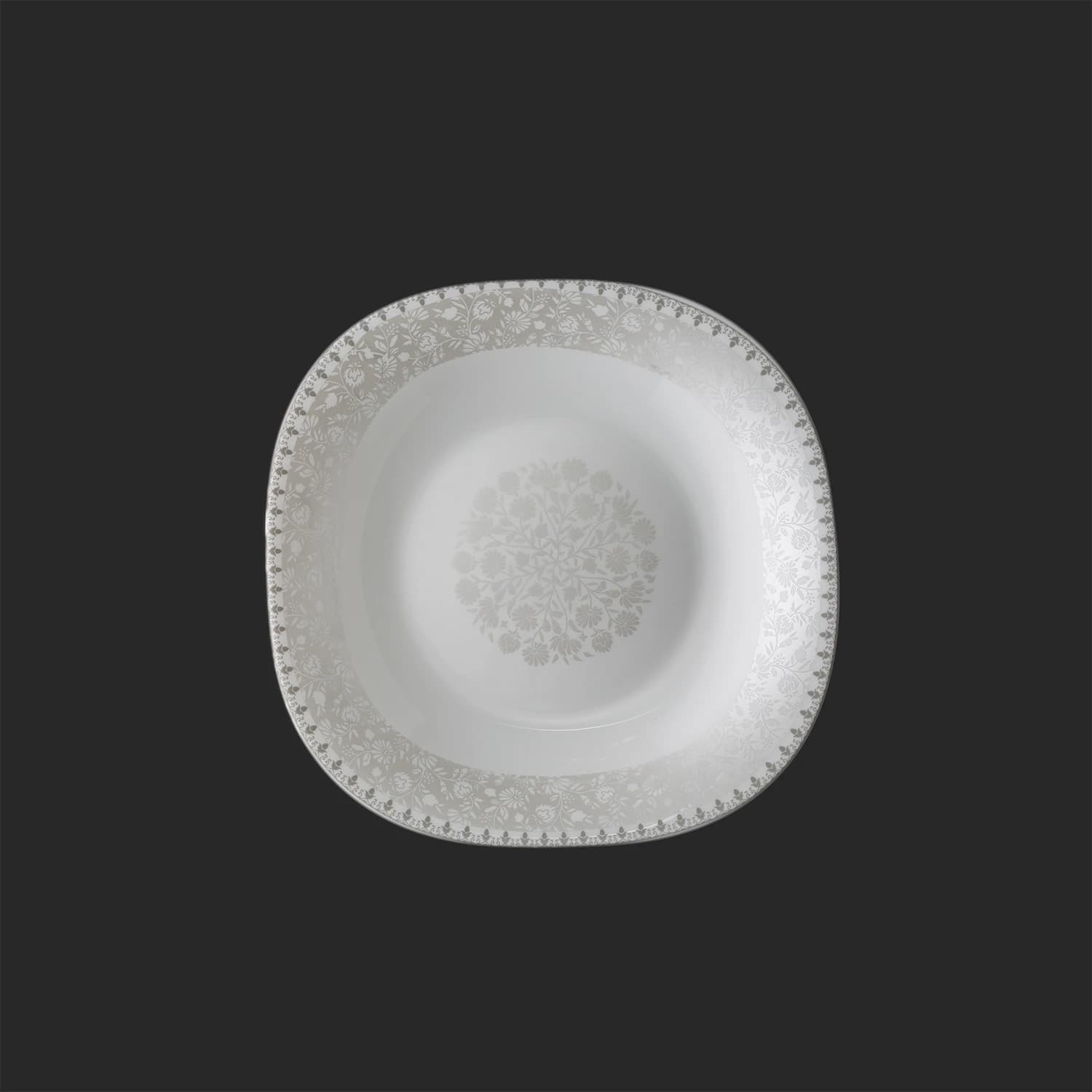 سرویس 26 پارچه اپال دینو چهارگوش طرح 403 خاکستری — تصویر ۳