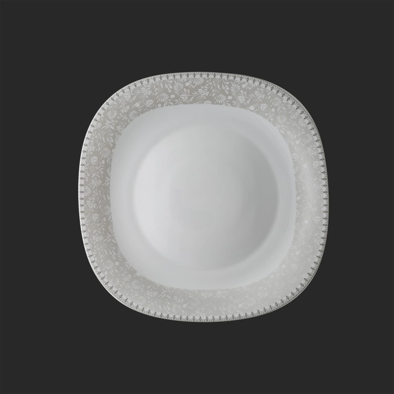 سرویس 26 پارچه اپال دینو چهارگوش طرح 403 خاکستری — تصویر ۲