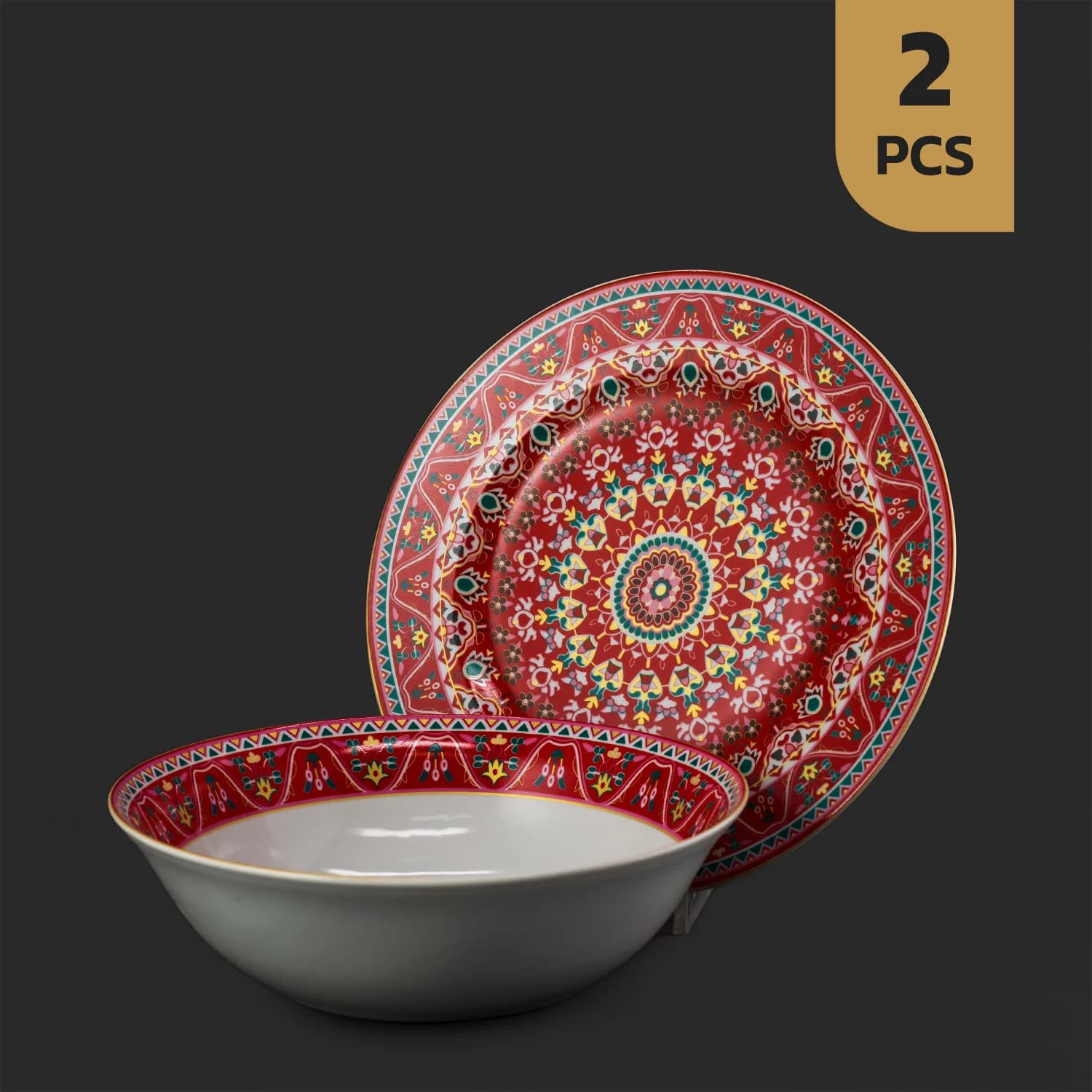 سرویس 2 پارچه چینی مقصود طرح ترنج
