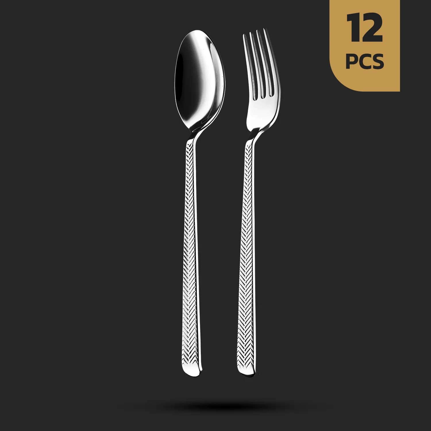 سرویس قاشق چنگال 12 پارچه 6 نفره طرح السا