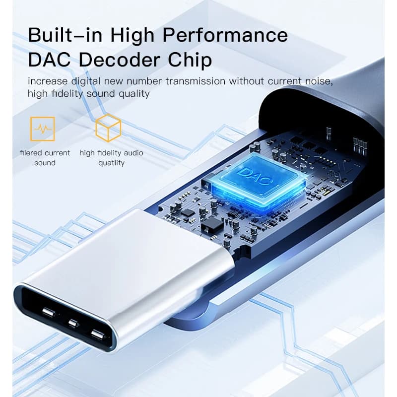 کابل تبدیل USB-C به AUX یسیدو Yesido مدل YAU-36 طول 1 متر — تصویر ۵
