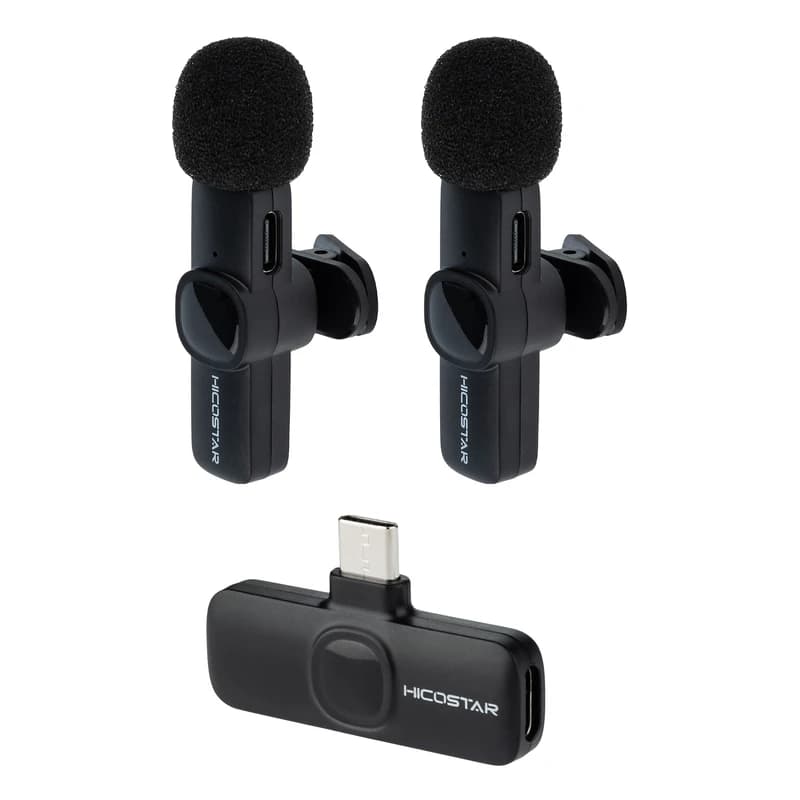 میکروفن یقه ای هایکو استار HICOSTAR مدل HS-MC521C بادرگاه اتصال USB-C — تصویر ۲