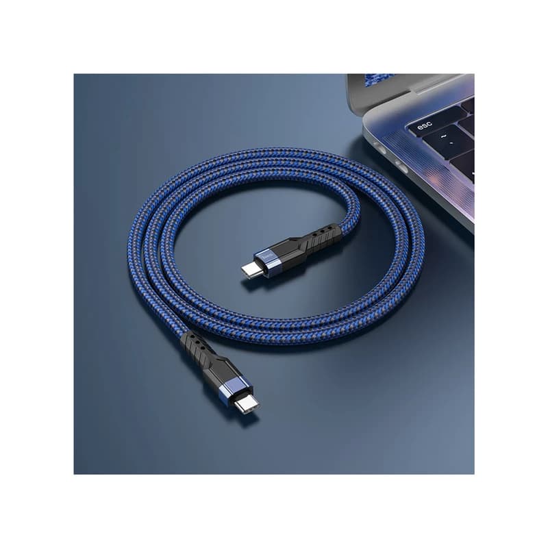 کابل شارژ هوکو hoco مدل U110 وات 60W با سری Type-C به Type-C — تصویر ۲