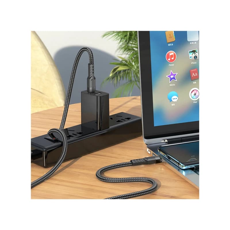 کابل شارژ هوکو hoco مدل U110 وات 60W با سری Type-C به Type-C — تصویر ۴
