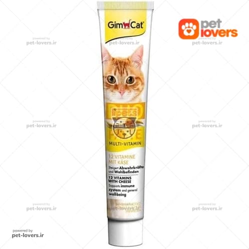 خمیر گربه مدل مولتی ویتامین طعم پنیر جیم کت Gim Cat وزن 50 گرم