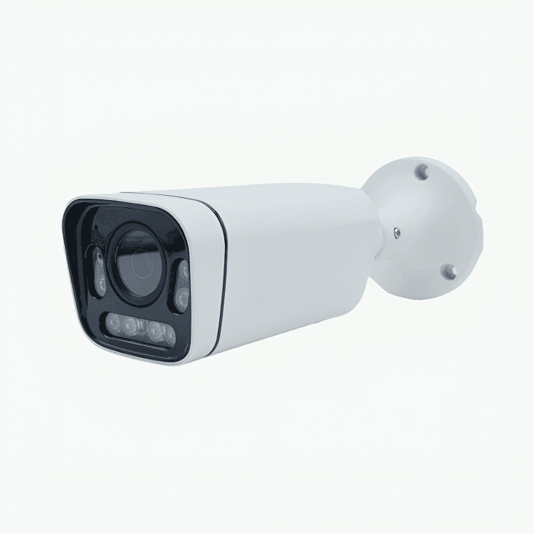 دوربین بولت مداربسته IP تحت شبکه 5MP HISILICON دید در شب رنگی میکروفون دار POE — تصویر ۲