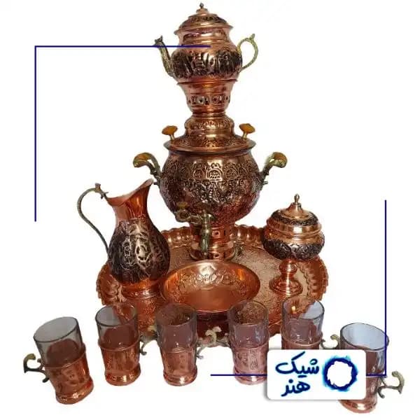 ست سماور 7 تکه مسی 4 لیتری