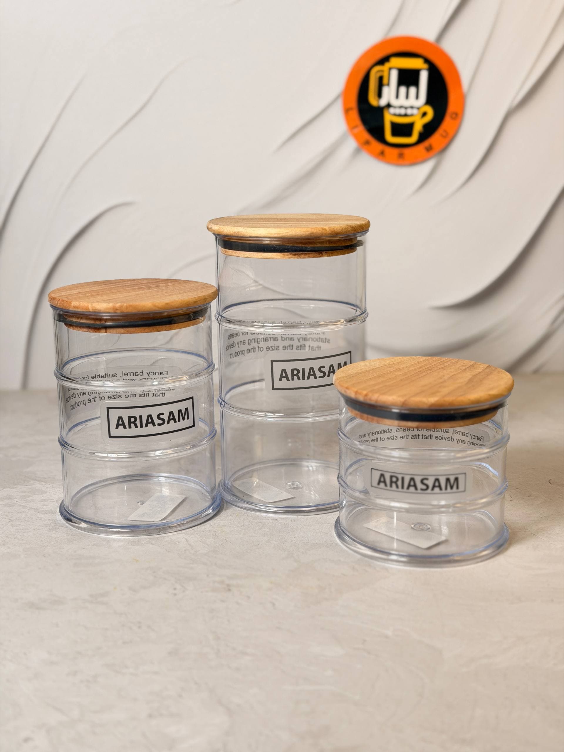 بانکه شفاف درب بامبو ARIASAM کد 7719 — تصویر ۵