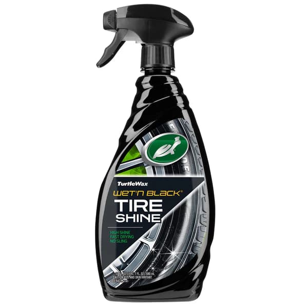 اسپری نو کننده و براق کننده لاستیک تایر شاین ترتل مدل Turtle Wax Wet’n Black Ultra Wet Tire Shine