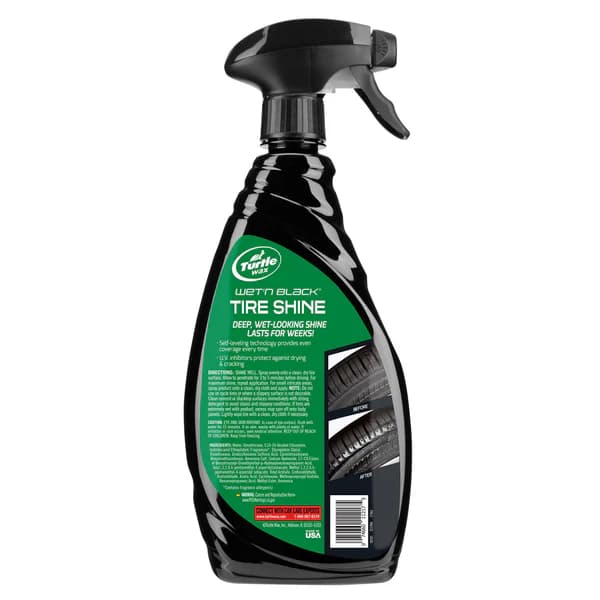 اسپری نو کننده و براق کننده لاستیک تایر شاین ترتل مدل Turtle Wax Wet’n Black Ultra Wet Tire Shine — تصویر ۲