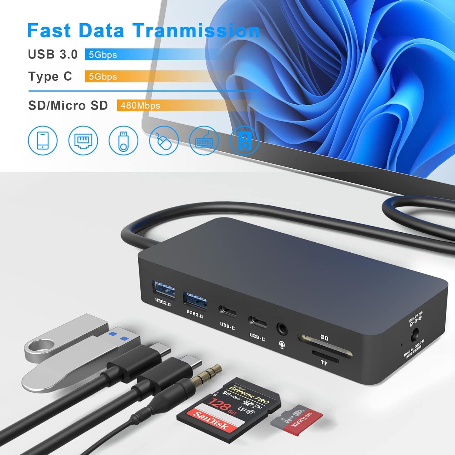 داک استیشن سرفیس پرو 4/5/6/7/8/9/10/11 (Expansion Dock) — تصویر ۶