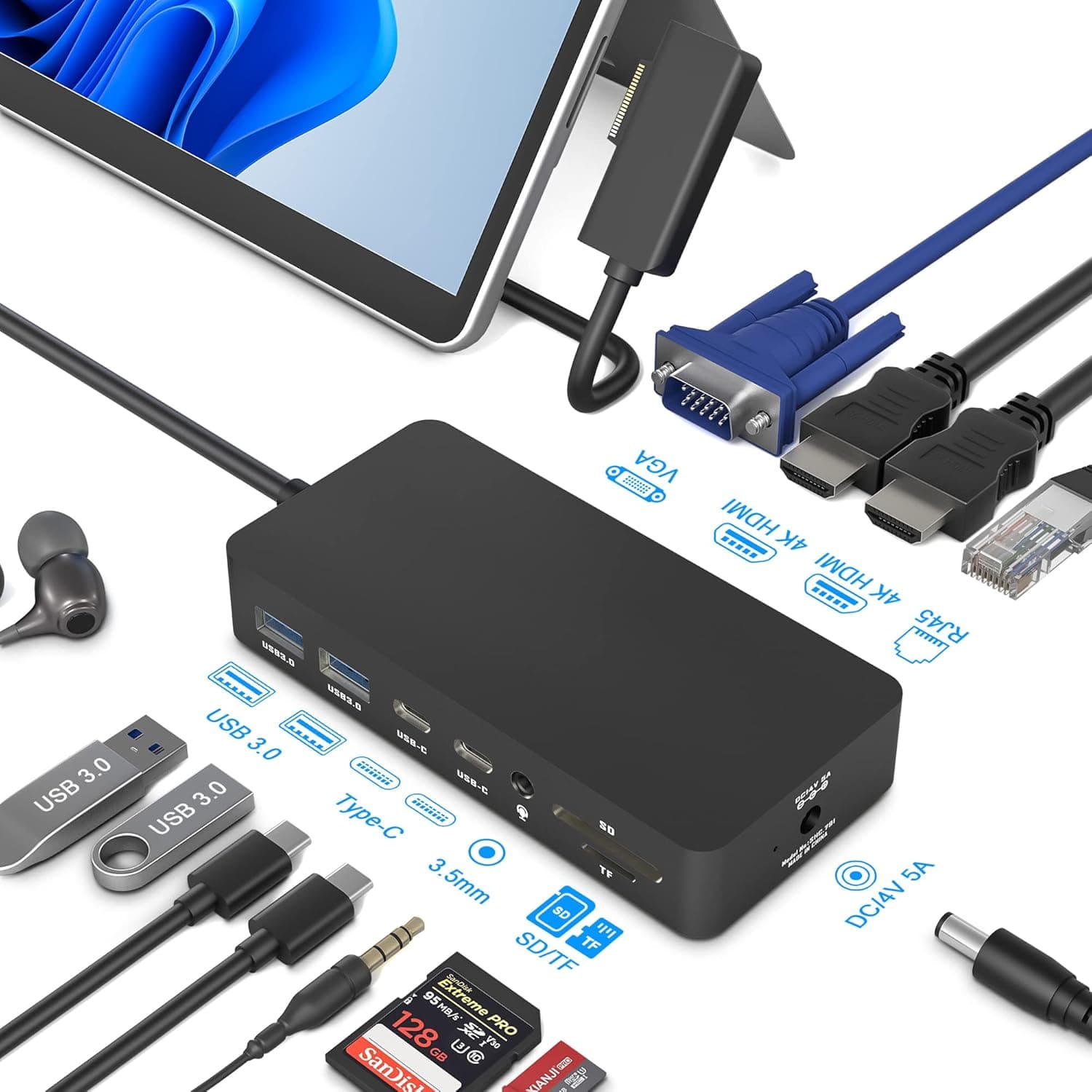 داک استیشن سرفیس پرو 4/5/6/7/8/9/10/11 (Expansion Dock)