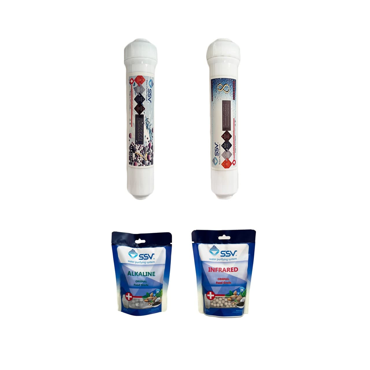 فیلتر دستگاه تصفیه آب مدل Alkaline و Infrared به همراه شارژ یدک