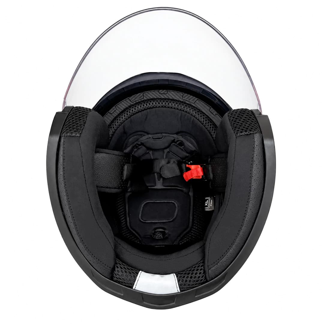 کلاه کاسکت بدون فک DA1 مدل 405MATT BLACK GRAPHIC RED — تصویر ۶