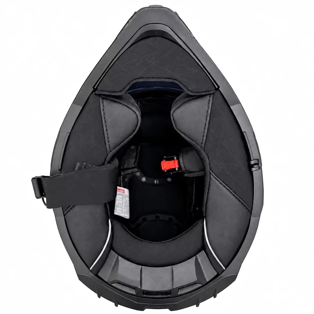 کلاه کاسکت ال اس تو مدل اندرو PIONEER II MATT BLACK GRAY MX702 — تصویر ۷