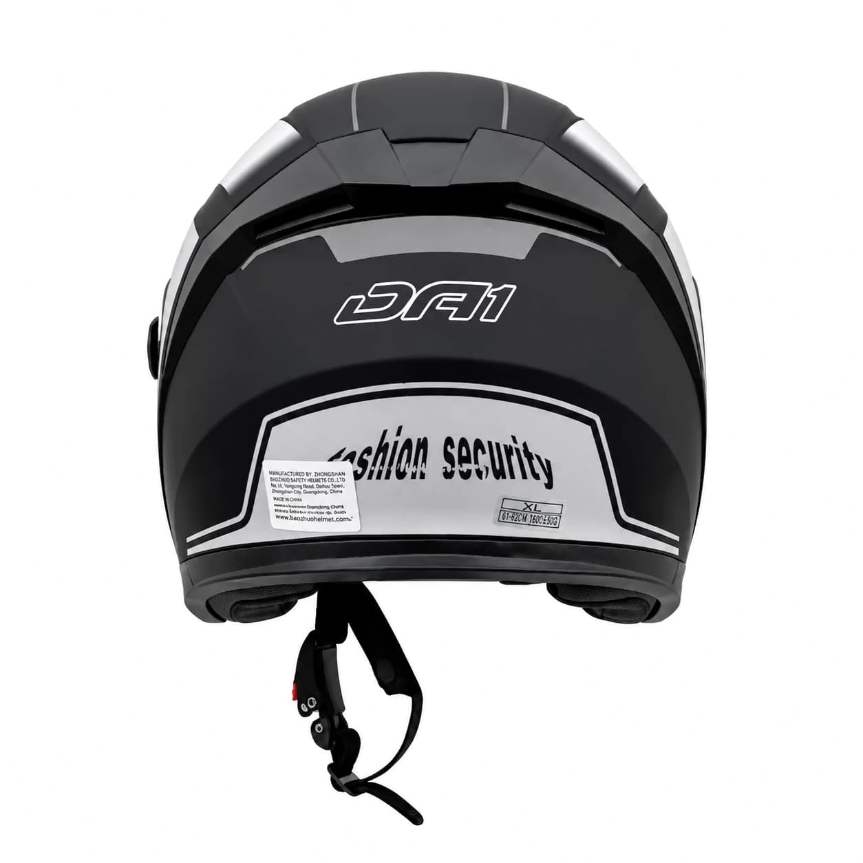 کلاه کاسکت بدون فک DA1 مدل 405MATT BLACK GRAPHIC SILVER — تصویر ۴