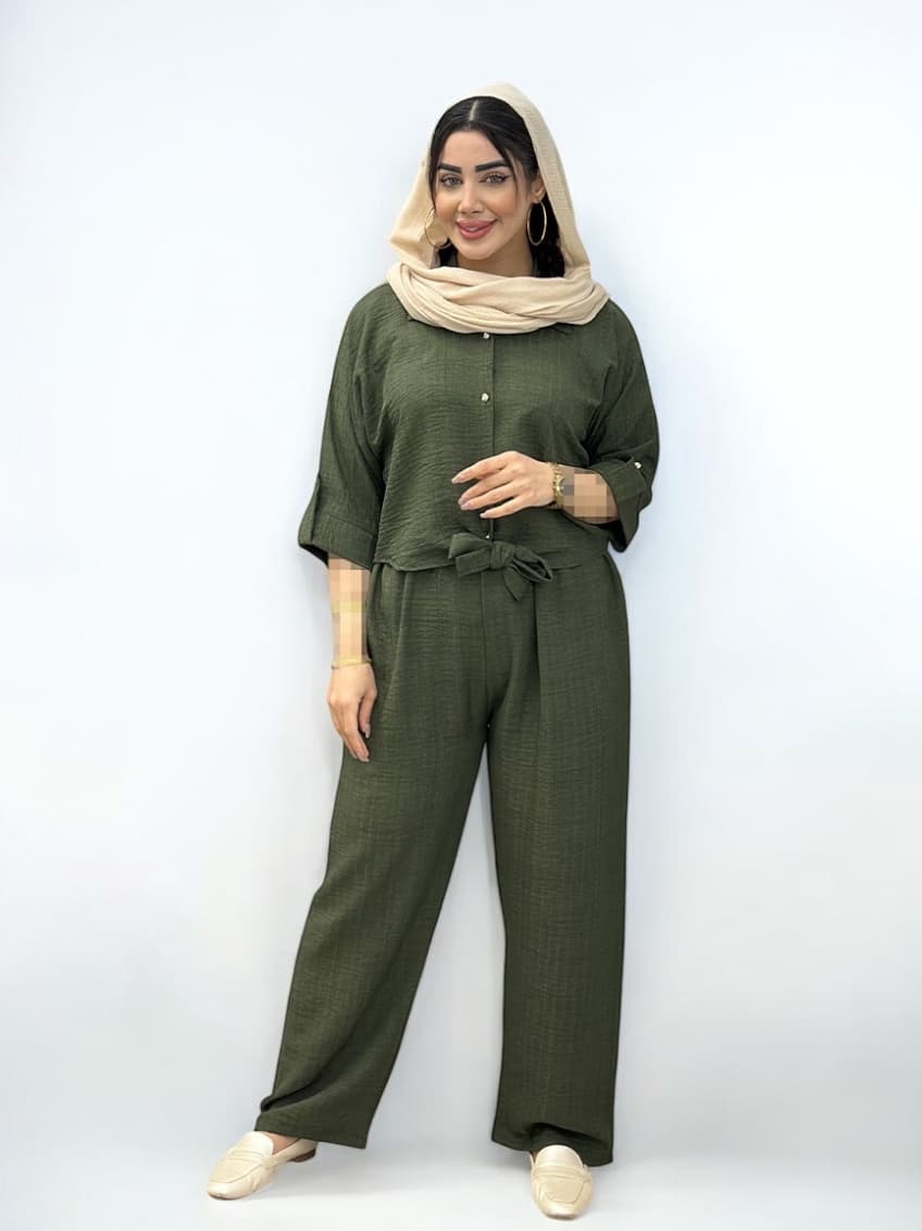 ست شومیز و شلوار زنانه ماهلین — تصویر ۳