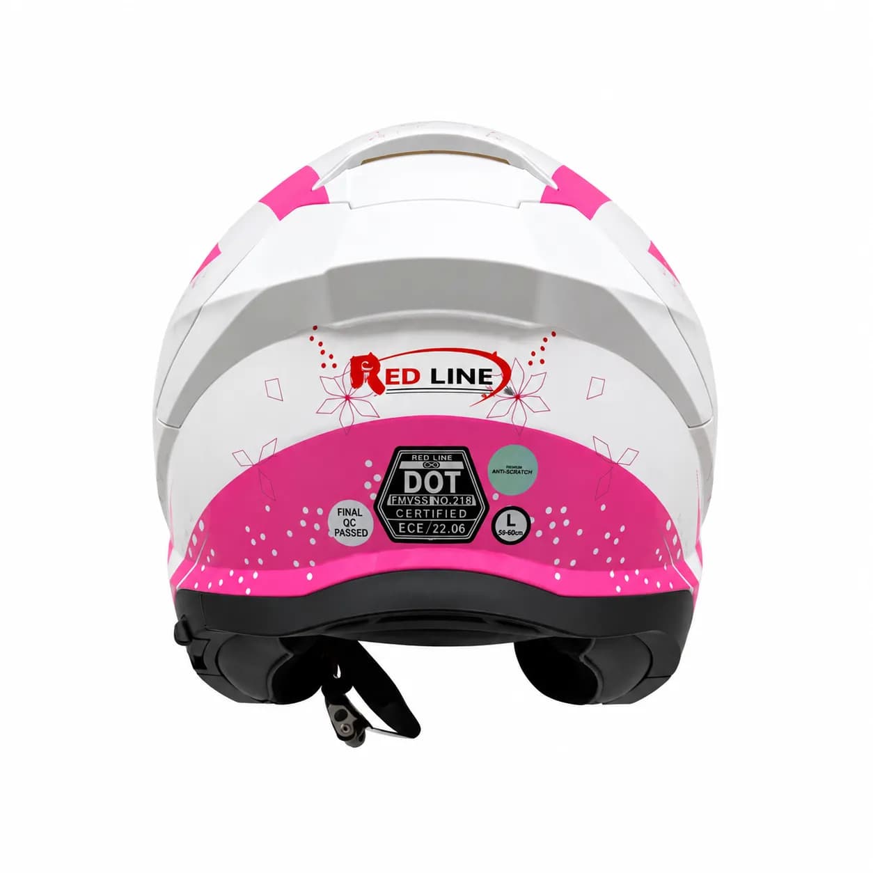 ‏کلاه کاسکت بدون فک ردلاین مدل 16-965 WHITE PINK WIND — تصویر ۴