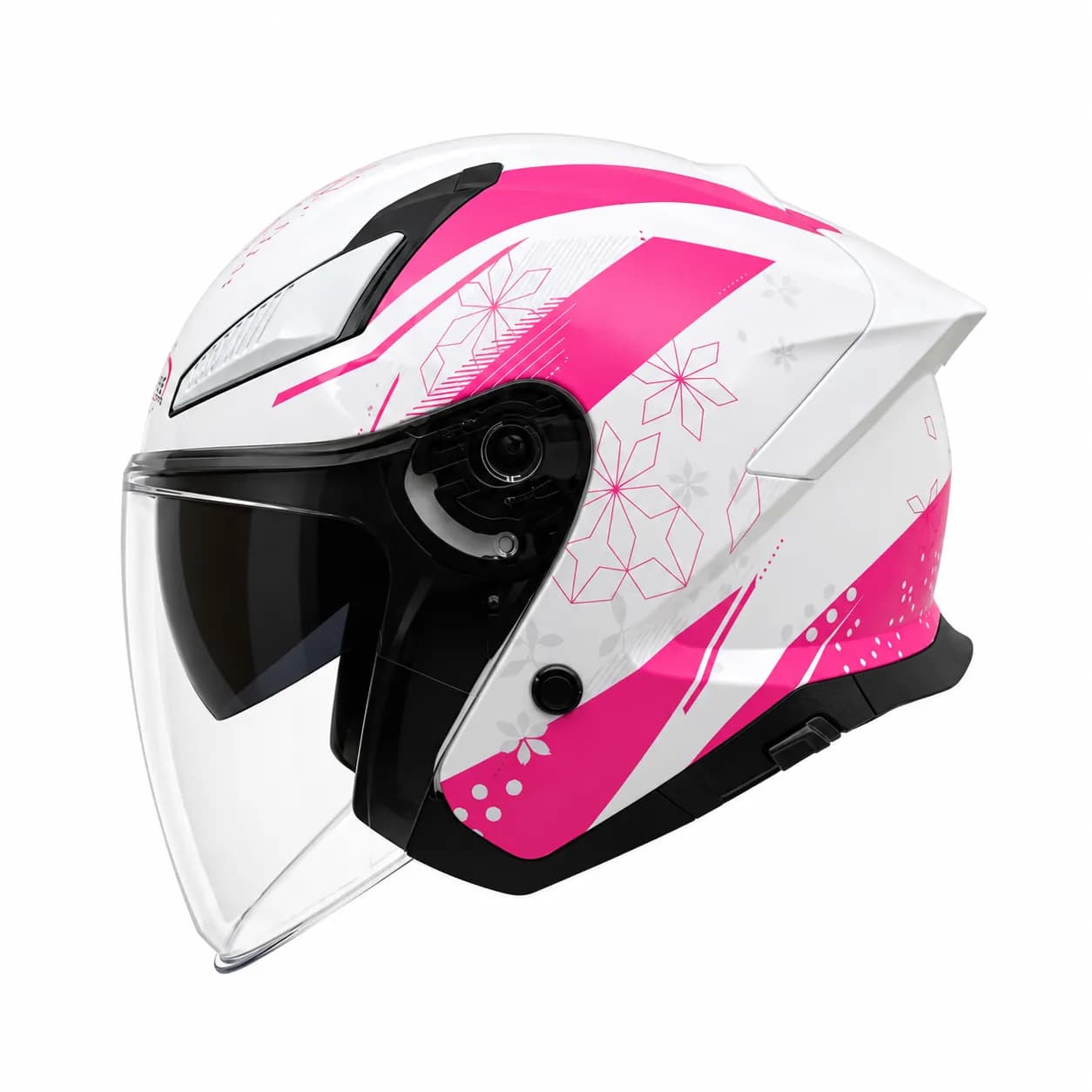 ‏کلاه کاسکت بدون فک ردلاین مدل 16-965 WHITE PINK WIND — تصویر ۲