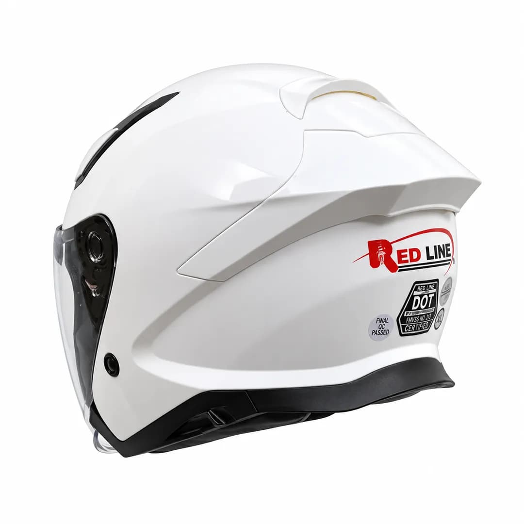 کلاه کاسکت بدون فک ردلاین مدل 3-965 Bright WHITE — تصویر ۵