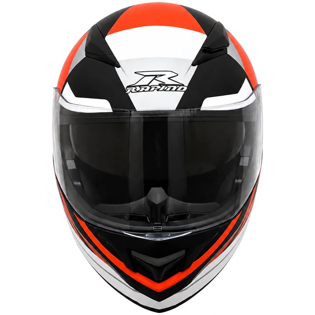 کلاه کاسکت فک متحرک راپیدو مدل 950MATT BLACK WHITE ORANGE — تصویر ۷