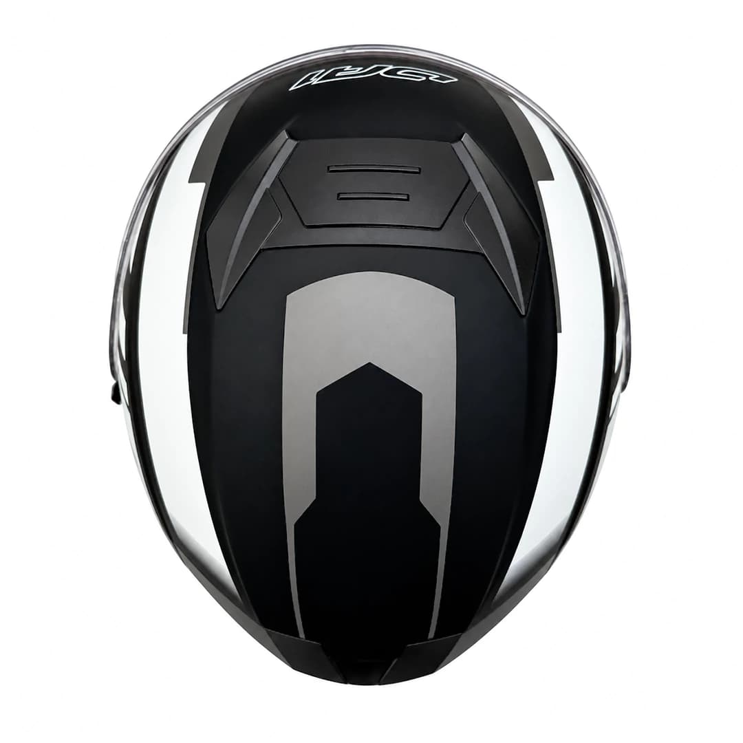 کلاه کاسکت بدون فک دی ای وان مدل 405 MATT BLACK GRAPHIC WHITE — تصویر ۷