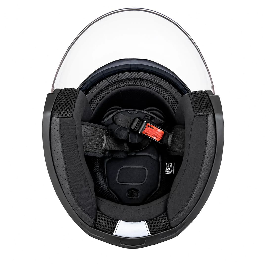 کلاه کاسکت بدون فک دی ای وان مدل 405 MATT BLACK GRAPHIC WHITE — تصویر ۶