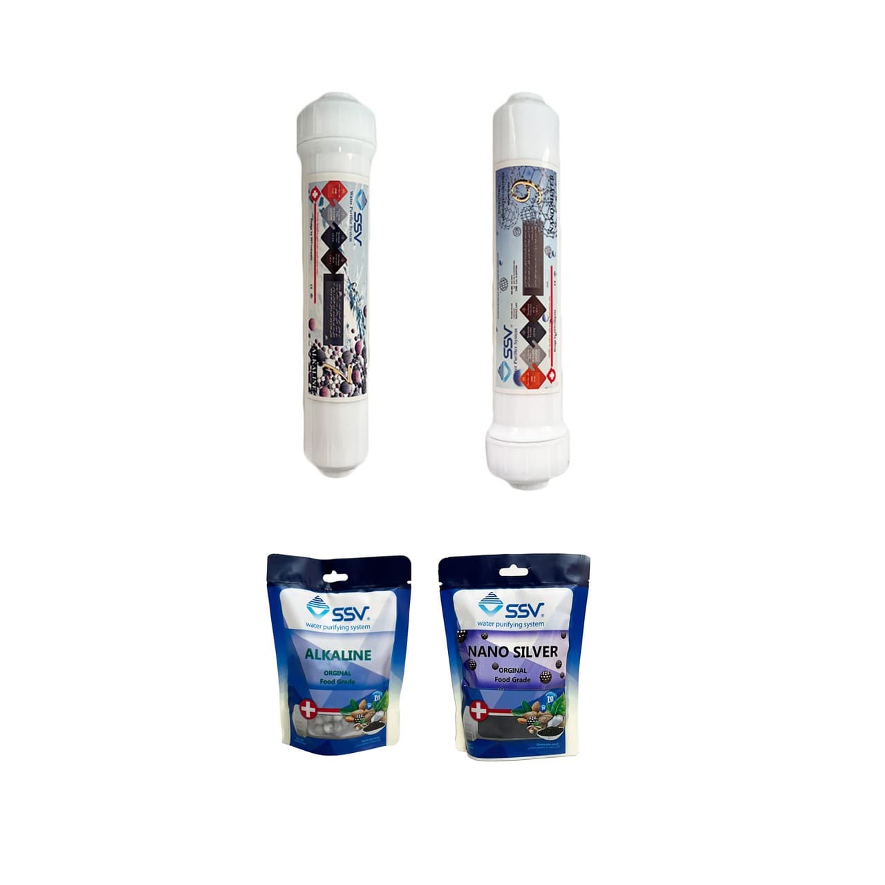 فیلتر دستگاه تصفیه آب مدل Alkaline و Nano silver به همراه شارژ یدک
