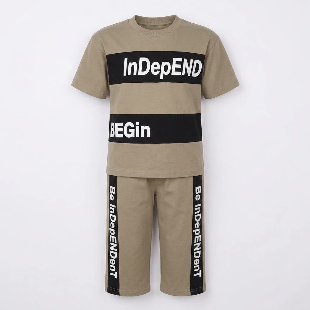 تیشرت و شلوارک طرح Independ پسرانه (7 تا 13 سال) کد 52400368 — تصویر ۲