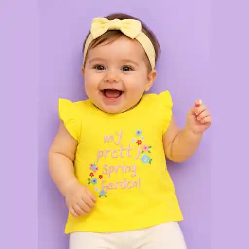 تیشرت طرح Pretty Spring نوزاد دختر (0 تا 18 ماه) کد 626567