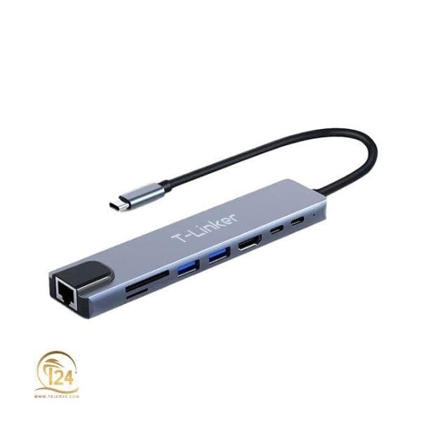 هاب تایپ سی هشت پورت Type-C USB-C HUB MiraScreen — تصویر ۲