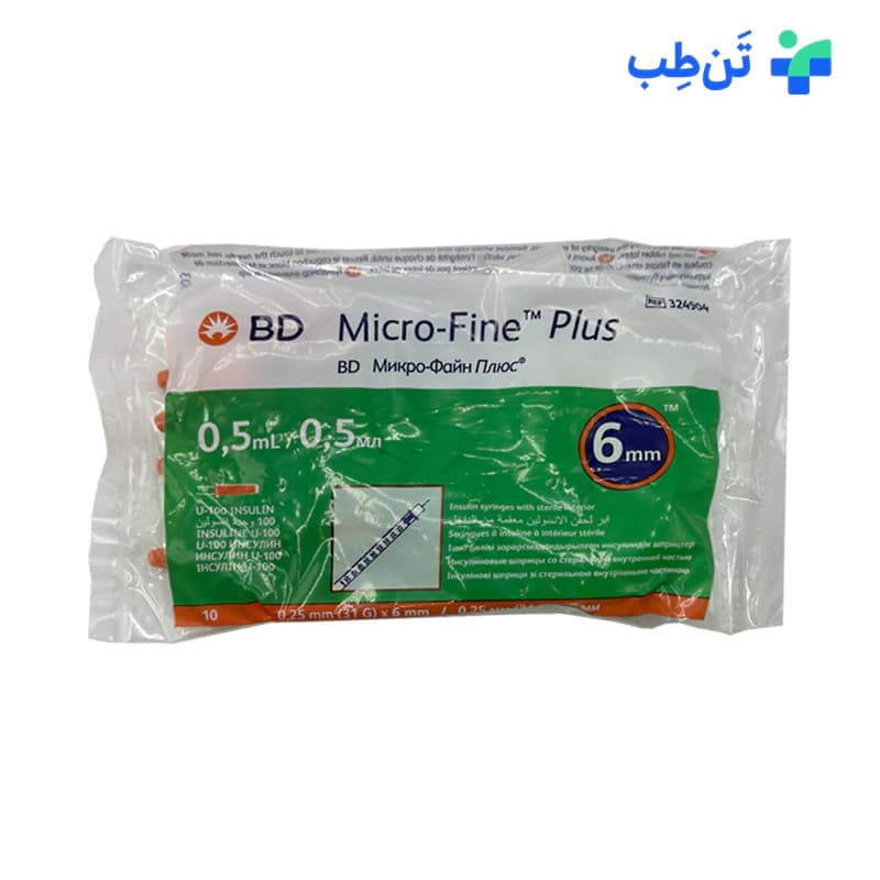 سرنگ انسولین BD سایز 0.5 بسته 10 عددی — تصویر ۲