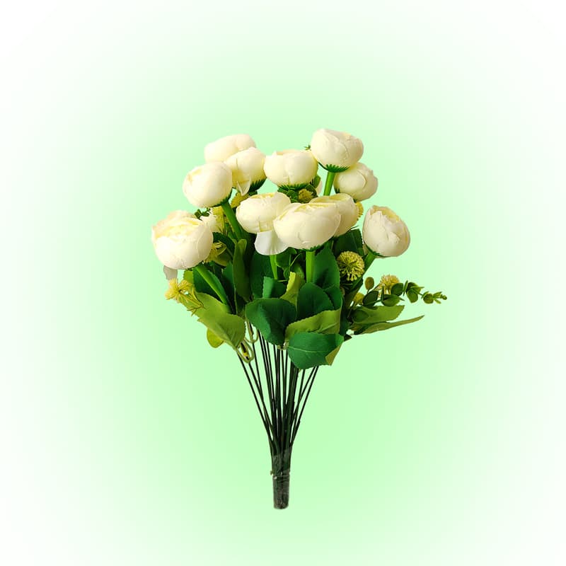 گل مصنوعی پیونی 2دسته 10گل
