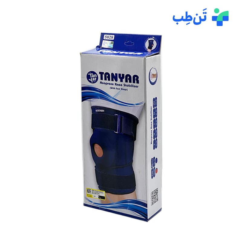 زانوبند چهار فنره نئوپرن تن یار کد 5028